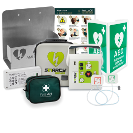 Smart Package 2: Smarty Starter Kit F2F Fully-Auto Defibrillator with Wall Hanger